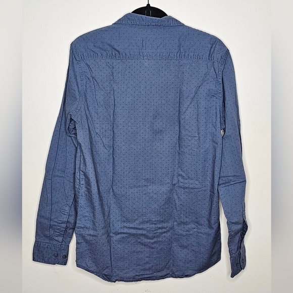 Wrangler women's M blue cotton button up collared shirt - Picture 2 of 6